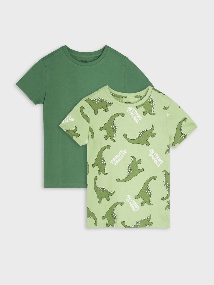 Тениски, 2 броя - светлозелено - SINSAY