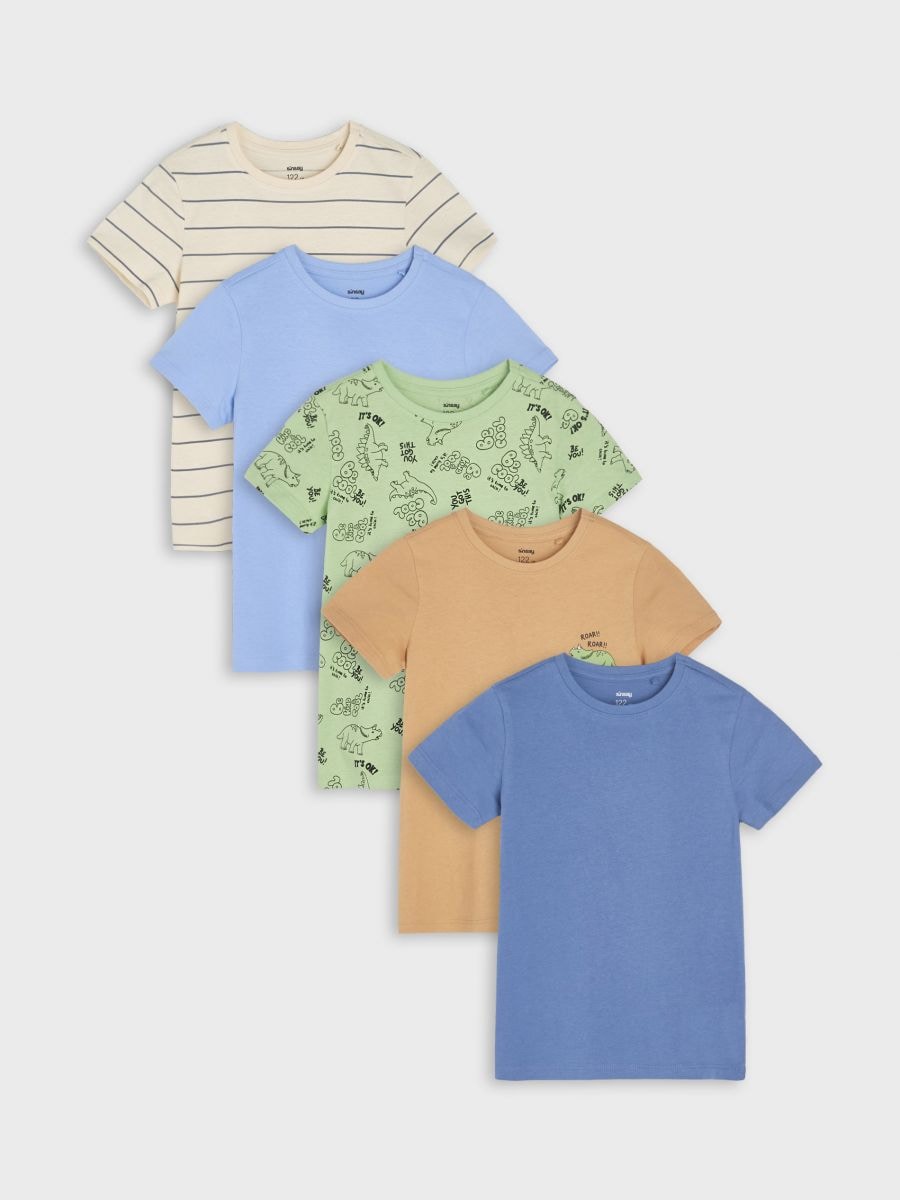 T-Shirts, 5er-Pack - Mehrfarbig - SINSAY