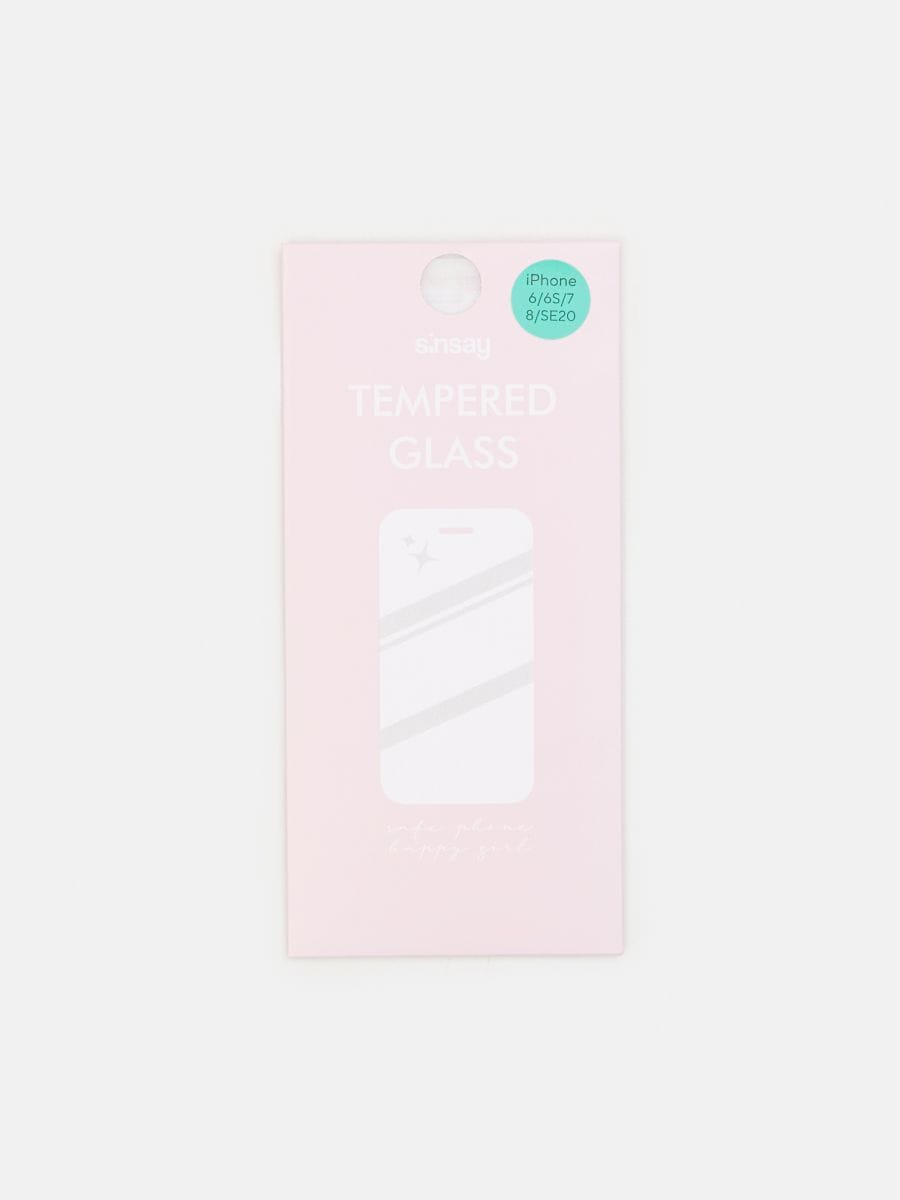 Закалено стъкло за телефон iPhone 6,7,8 - бял - SINSAY