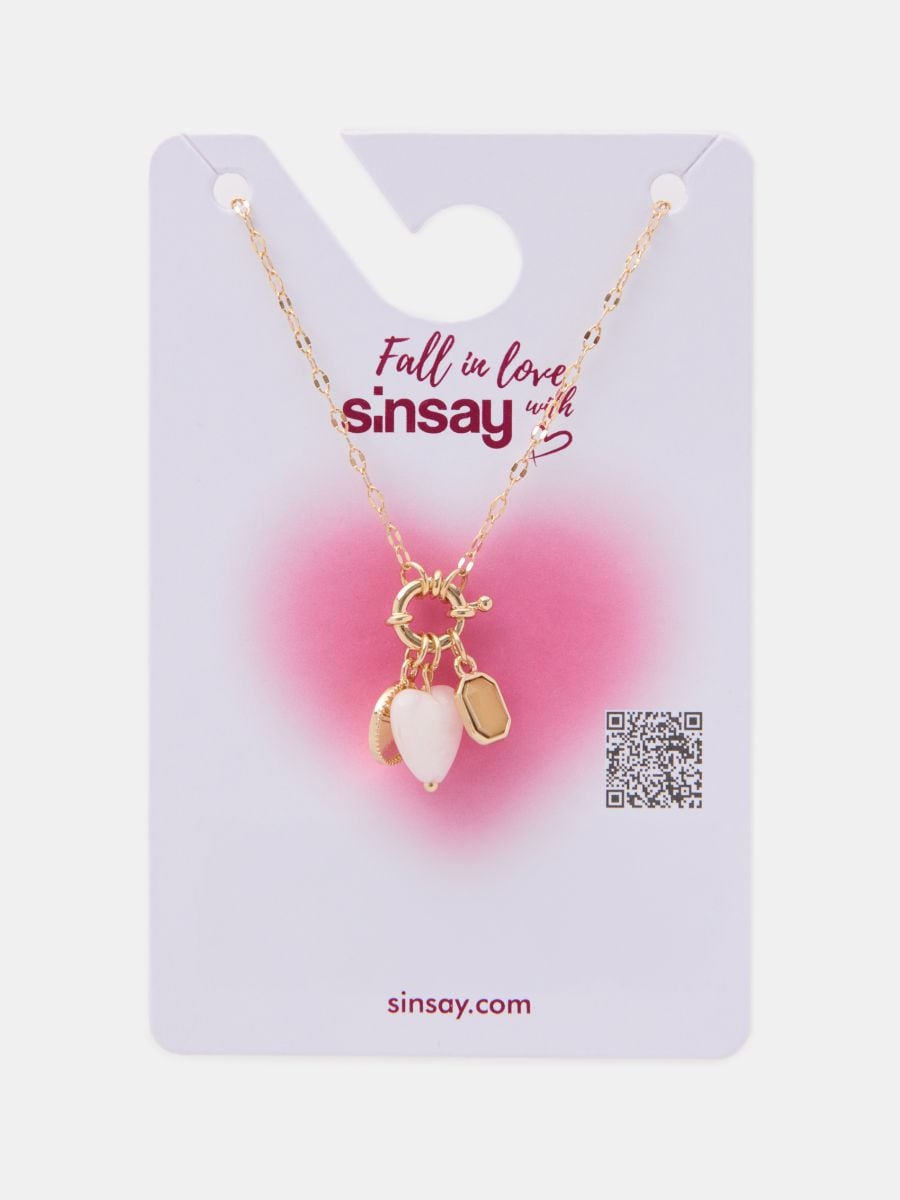 Κολιέ με μενταγιόν - χρυσο - SINSAY