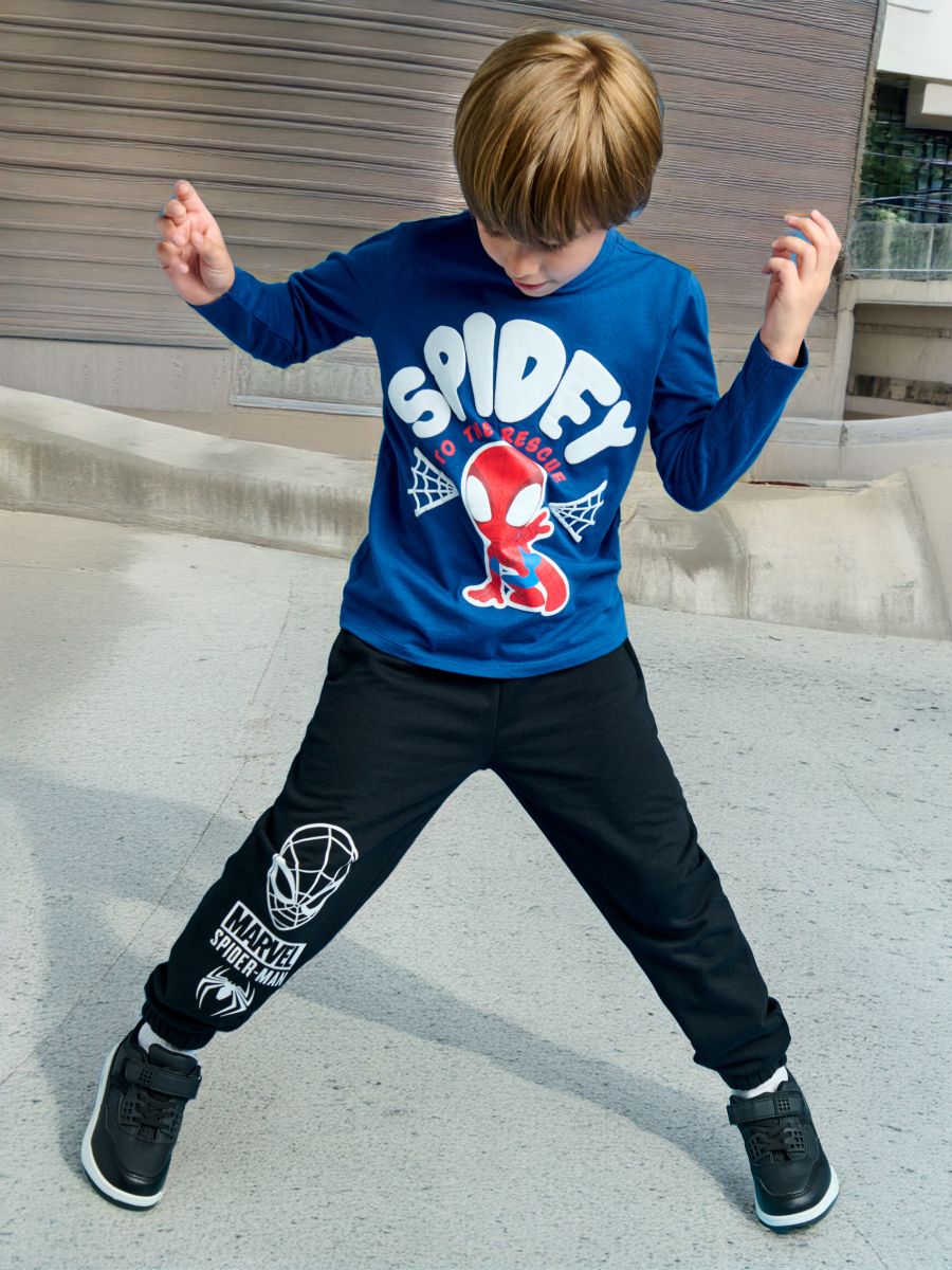 Tričko s dlouhými rukávy Spiderman - modrá - SINSAY