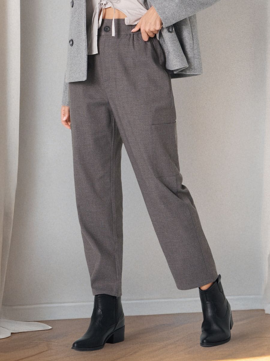 Hlače korenček - svetlo siva - SINSAY