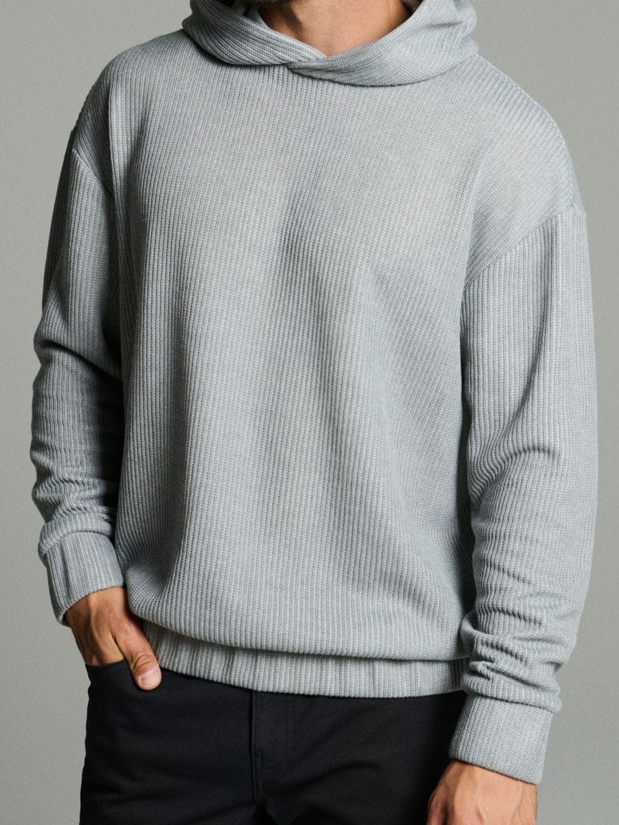 Φούτερ με μείγμα βισκόζης - ανοιχτό γκρι - SINSAY