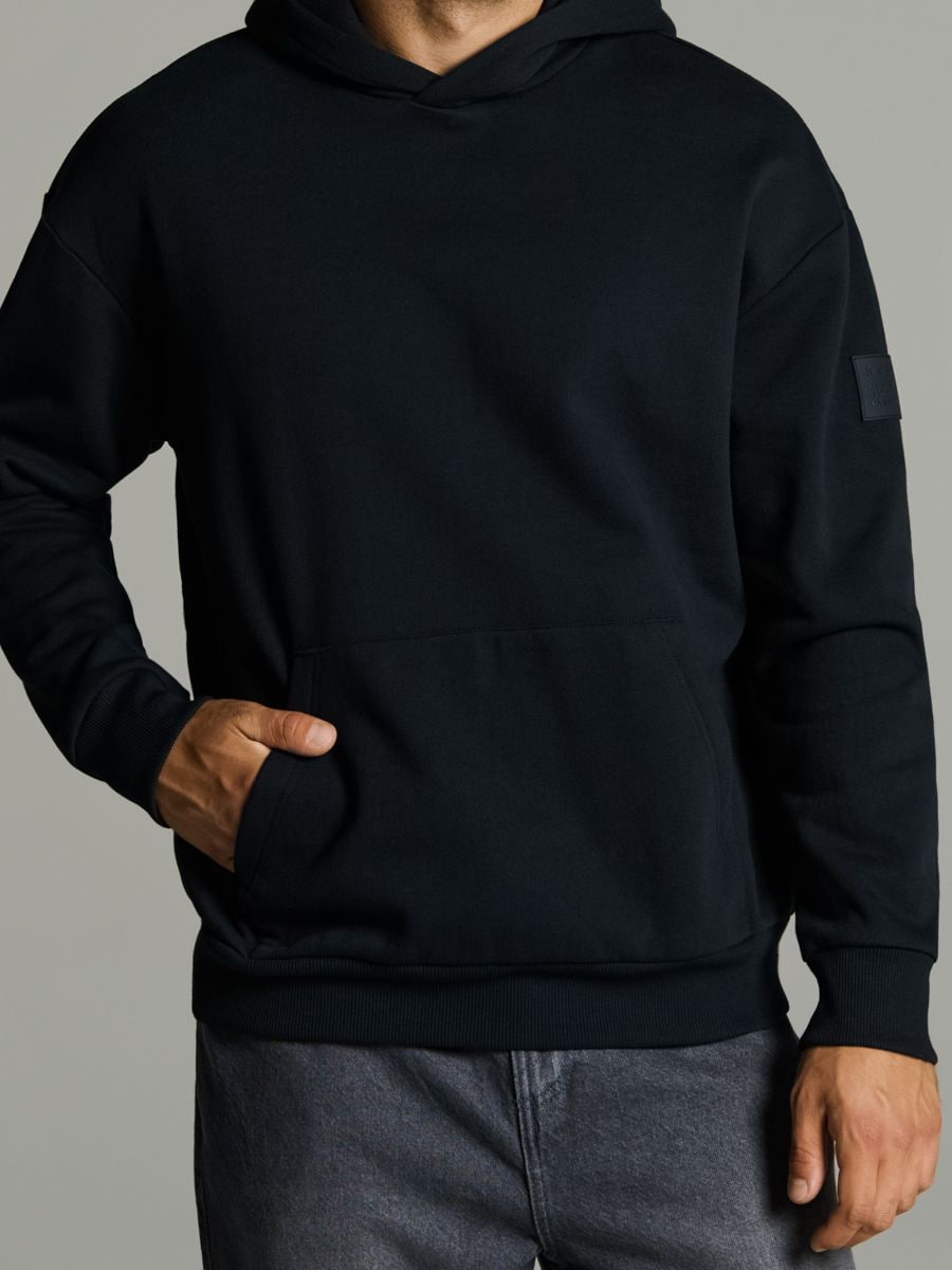 Dukserica s kapuljačom - mornarsko - SINSAY