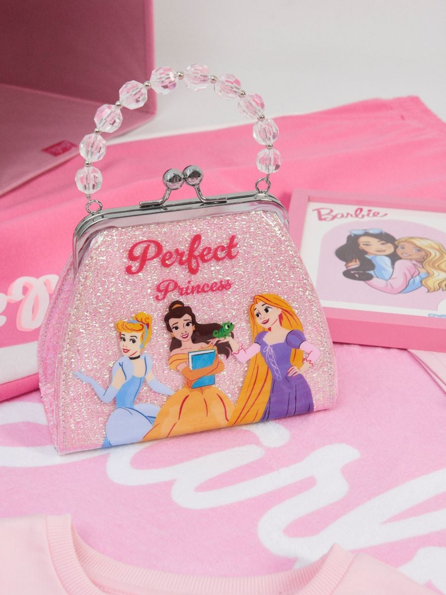 Μικρή λαμπερή τσάντα με χάντρες Disney Princess - ροζ - SINSAY
