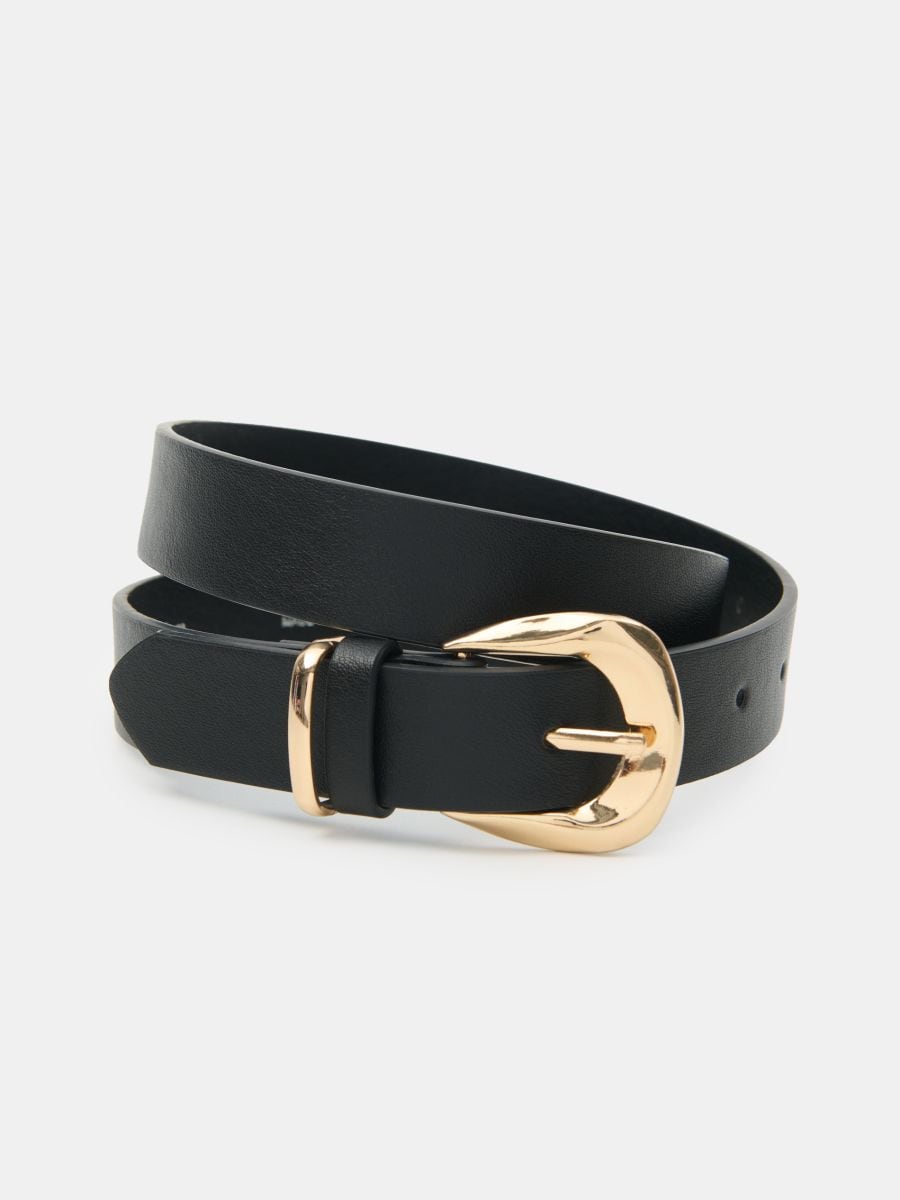 Kaiš sa zlatnom kopčom - crno - SINSAY