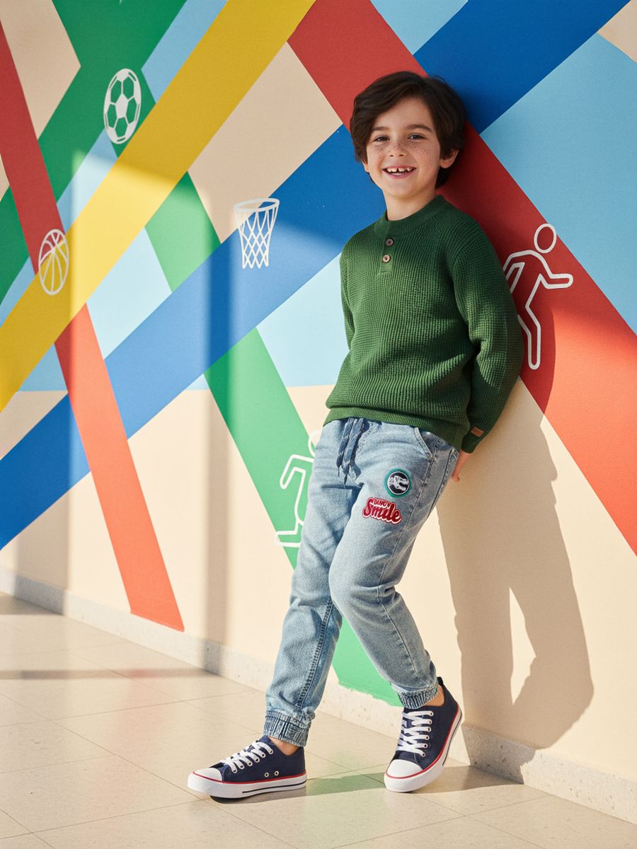 Джинси jogger - синій - SINSAY