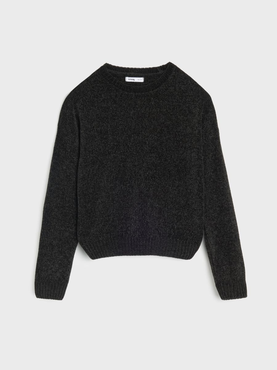 Sweter basic - czarny - SINSAY