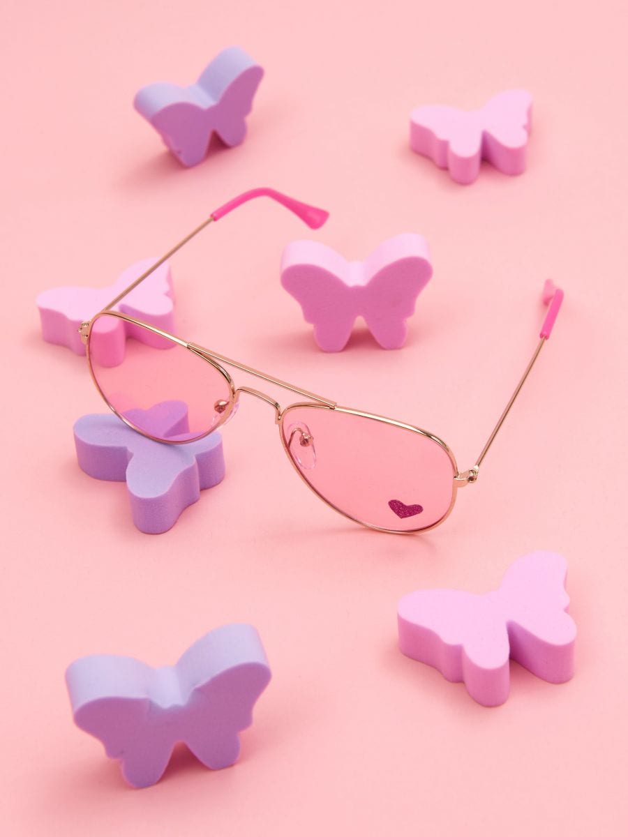 Okulary przeciwsłoneczne - różowy - SINSAY
