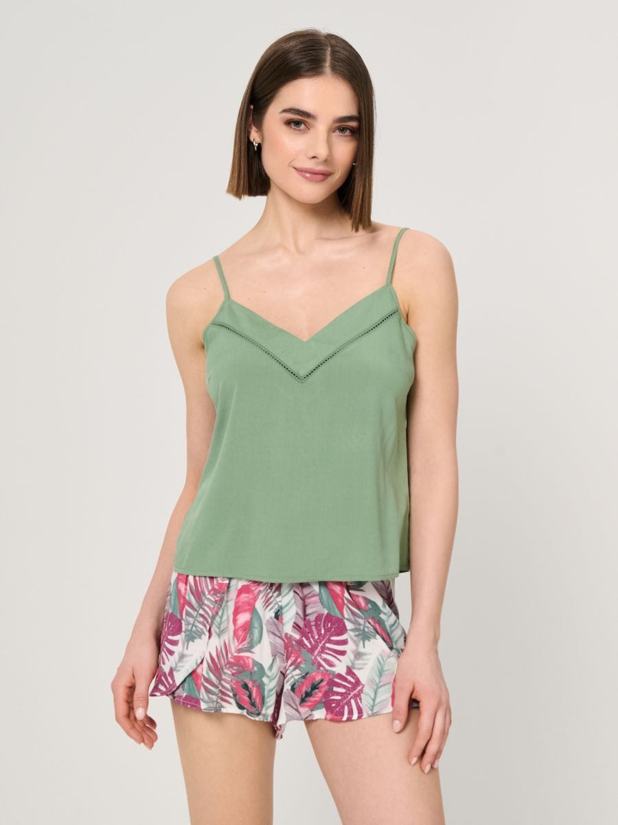 Kaheosaline pidžaamakomplekt - kreemvalge - SINSAY