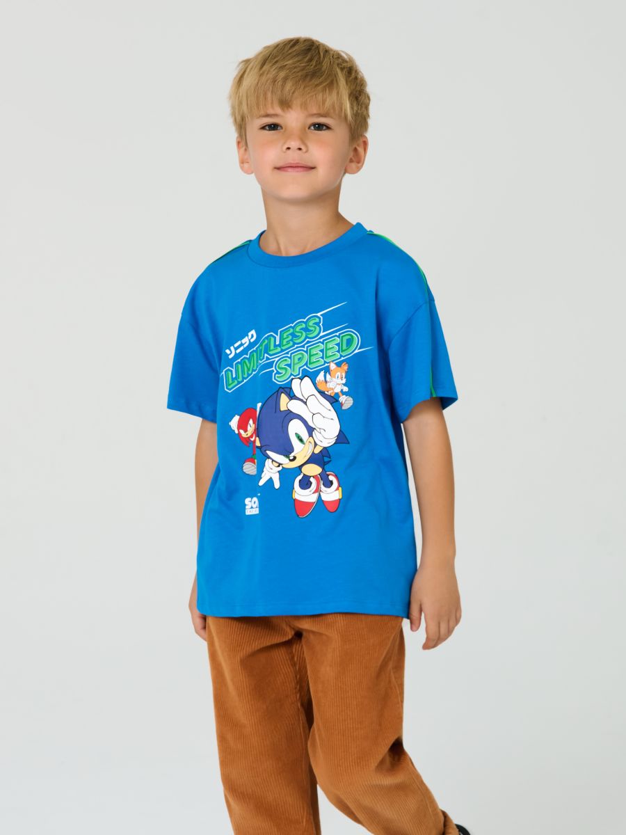 Marškinėliai Sonic the Hedgehog - mid blue - SINSAY