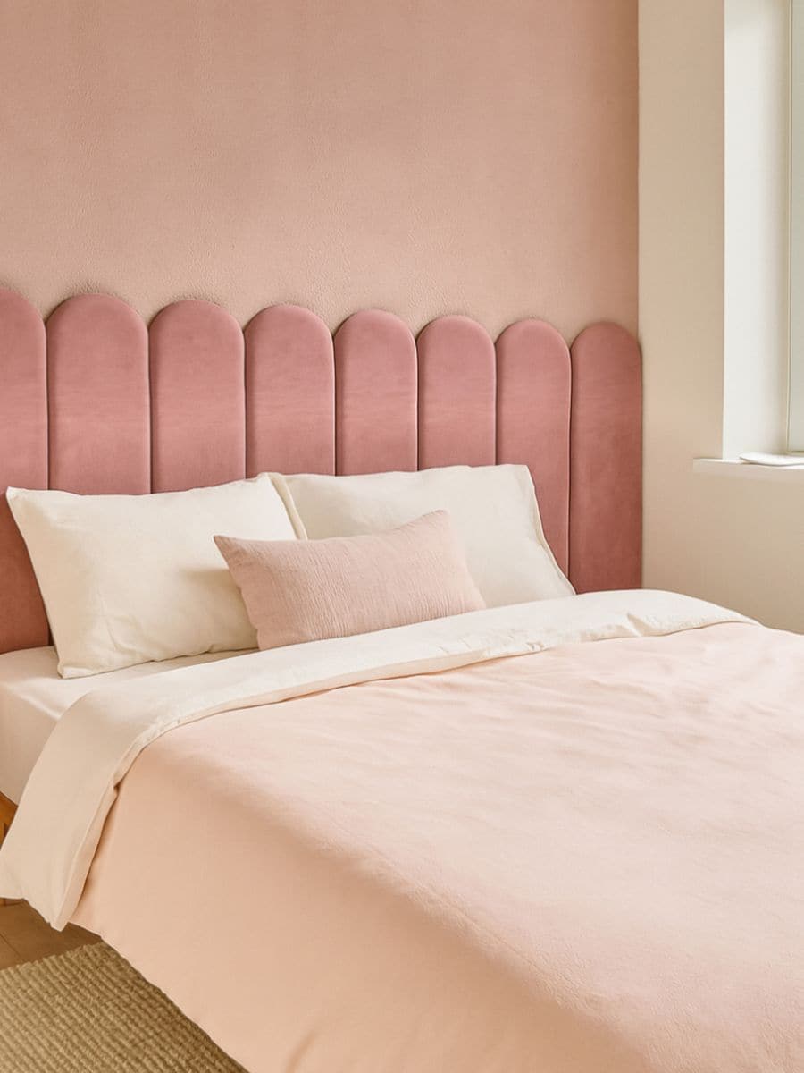 Tapacirani panel sa baršunastim završetkom - roze - SINSAY