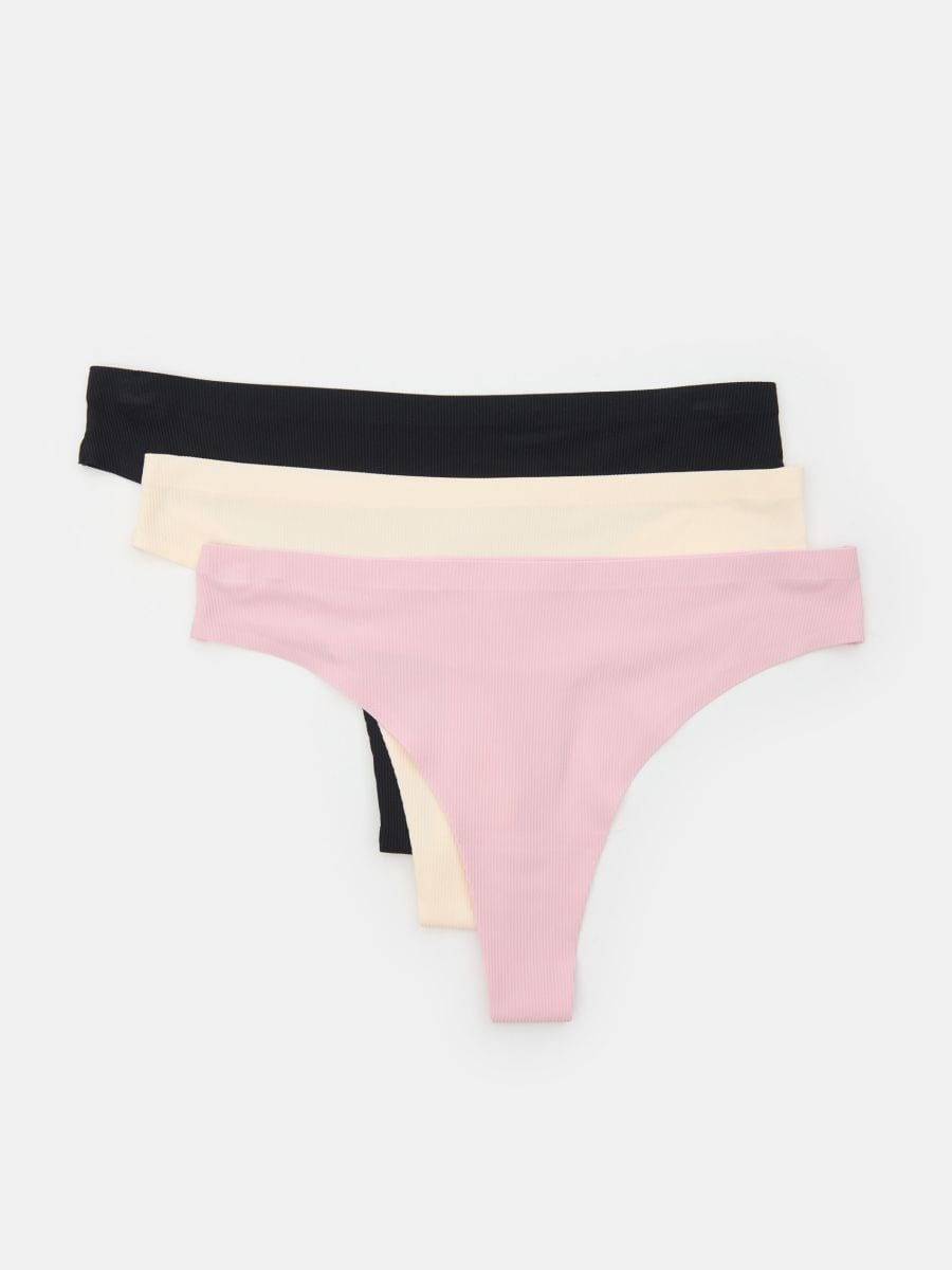 Set de 3 perechi de chiloți tanga - multicolor - SINSAY