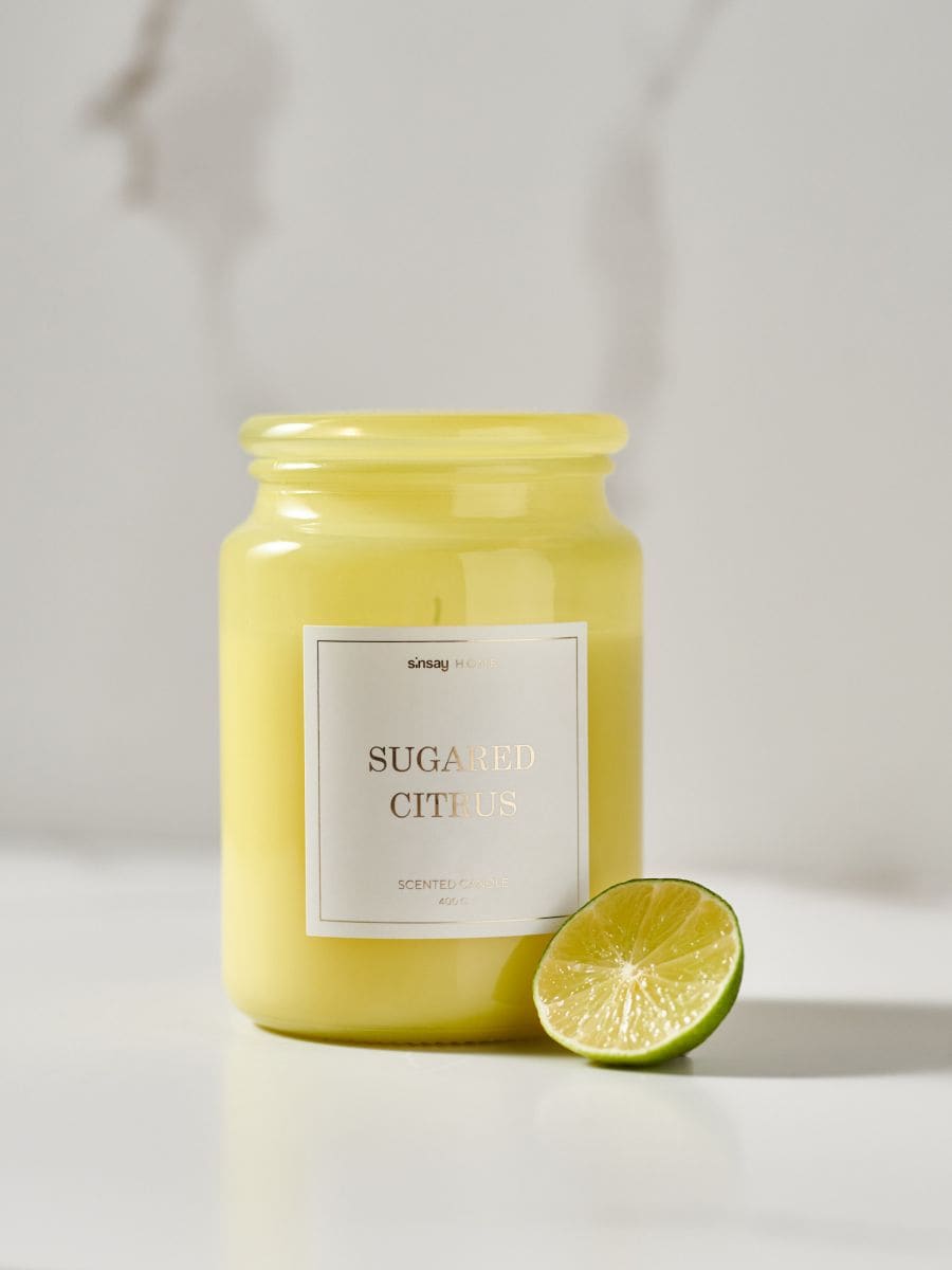 Lumânare parfumată Sugared Citrus - galben-deschis - SINSAY