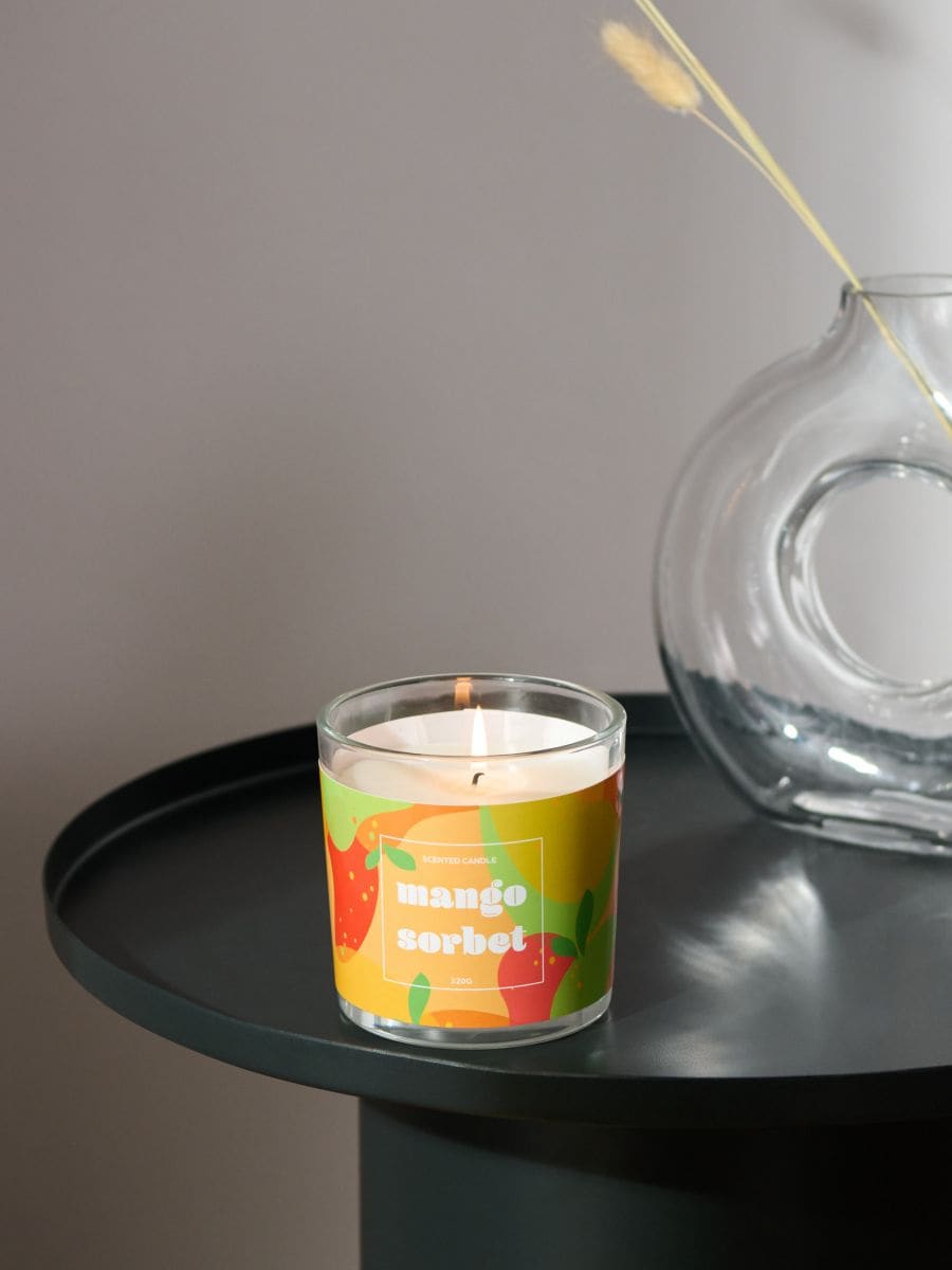 Ароматична свічка Mango Sorbet - світло-помаранчевий - SINSAY