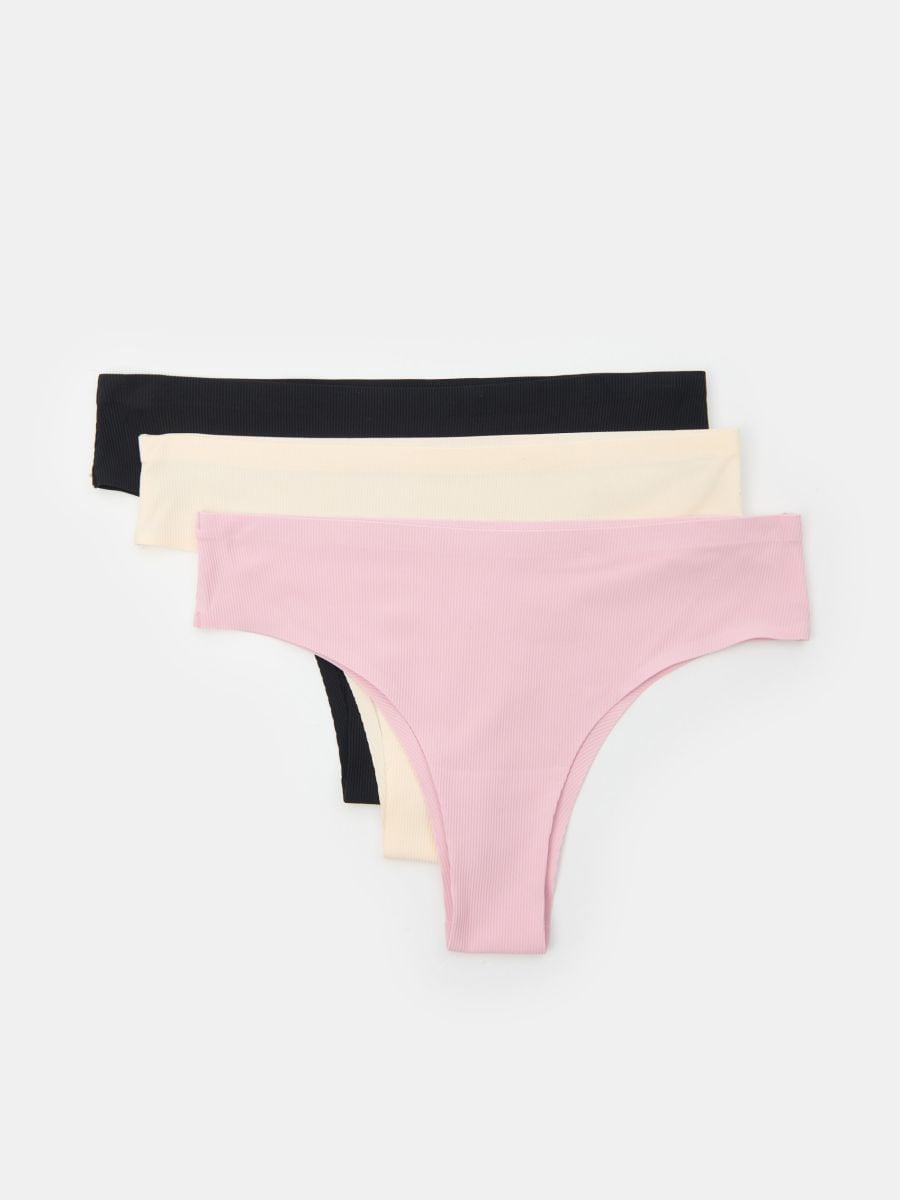 Set de 3 perechi de chiloți tanga - multicolor - SINSAY