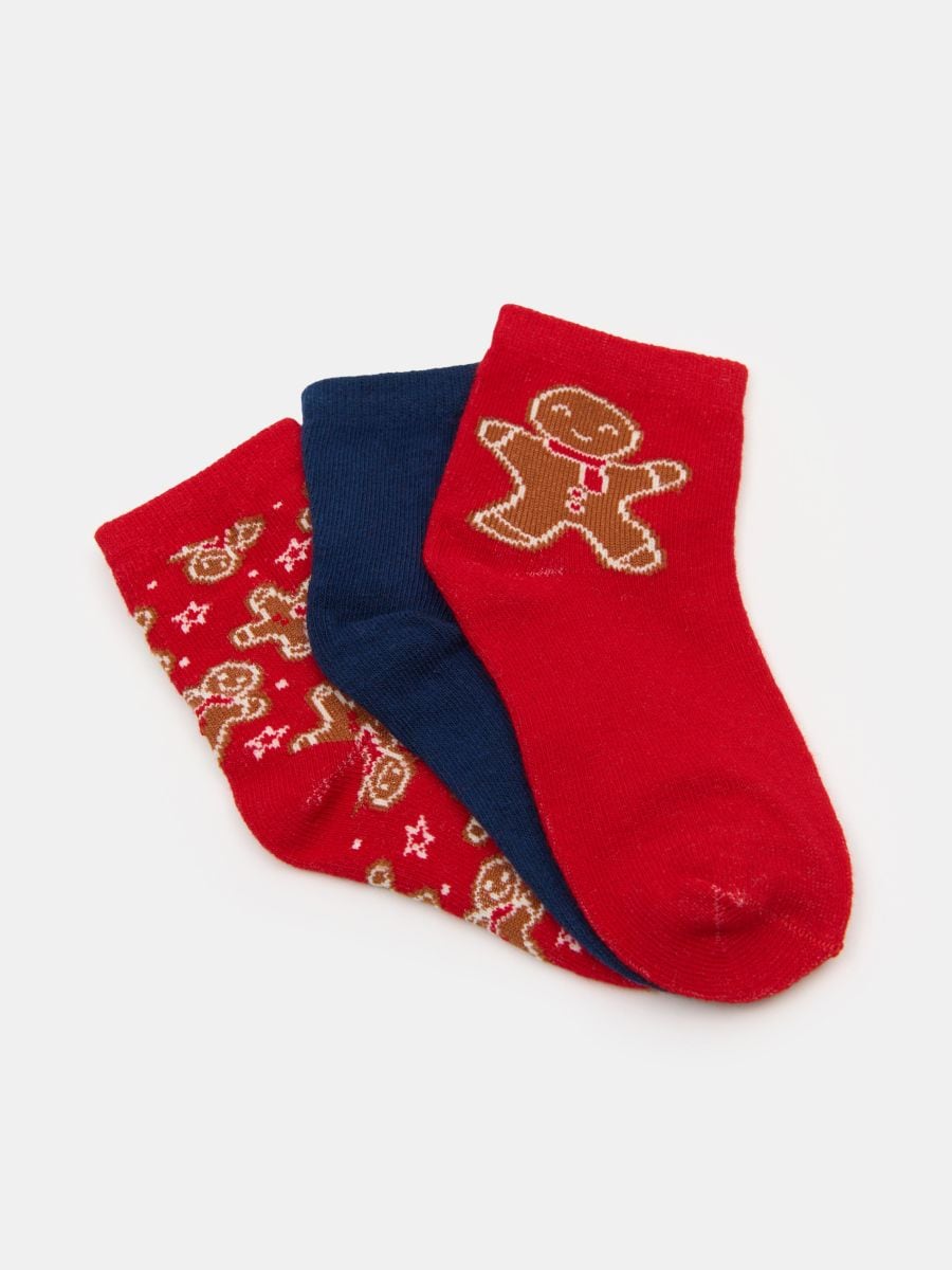 Nogavice 3 kosi - večbarvna - SINSAY