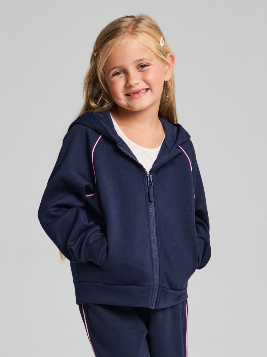 Kapuutsiga dressipluus Active - tumesinine - SINSAY