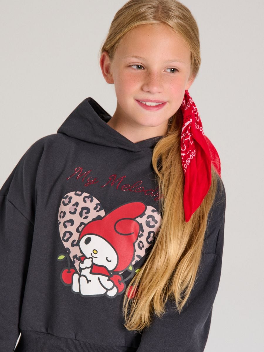 Felpa con cappuccio My Melody - antracite - SINSAY