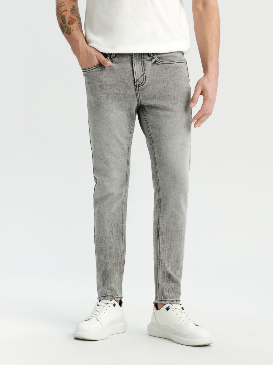 Skinny fit jeans - grey - SINSAY