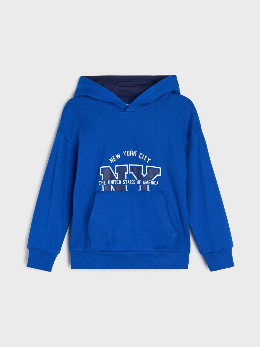 Bluza z kapturem - niebieski - SINSAY