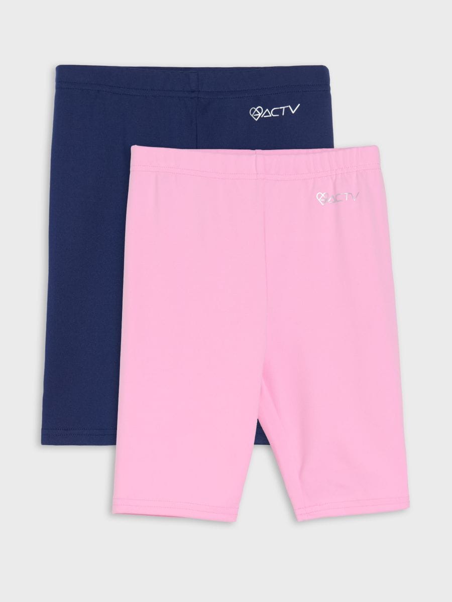 Szorty z elastycznej dzianiny 2 pack Active - granatowy - SINSAY
