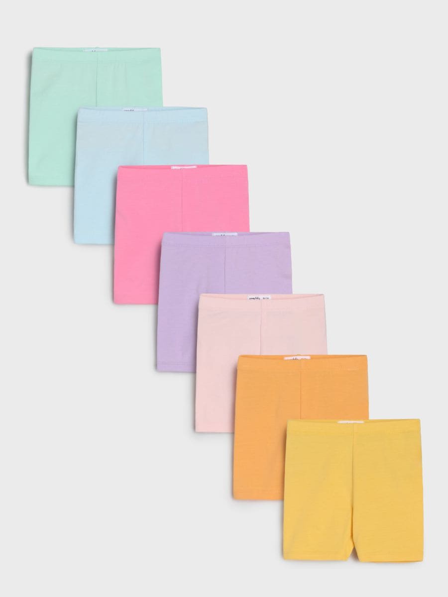 Kratke helanke 7 pack - pastelno roze - SINSAY