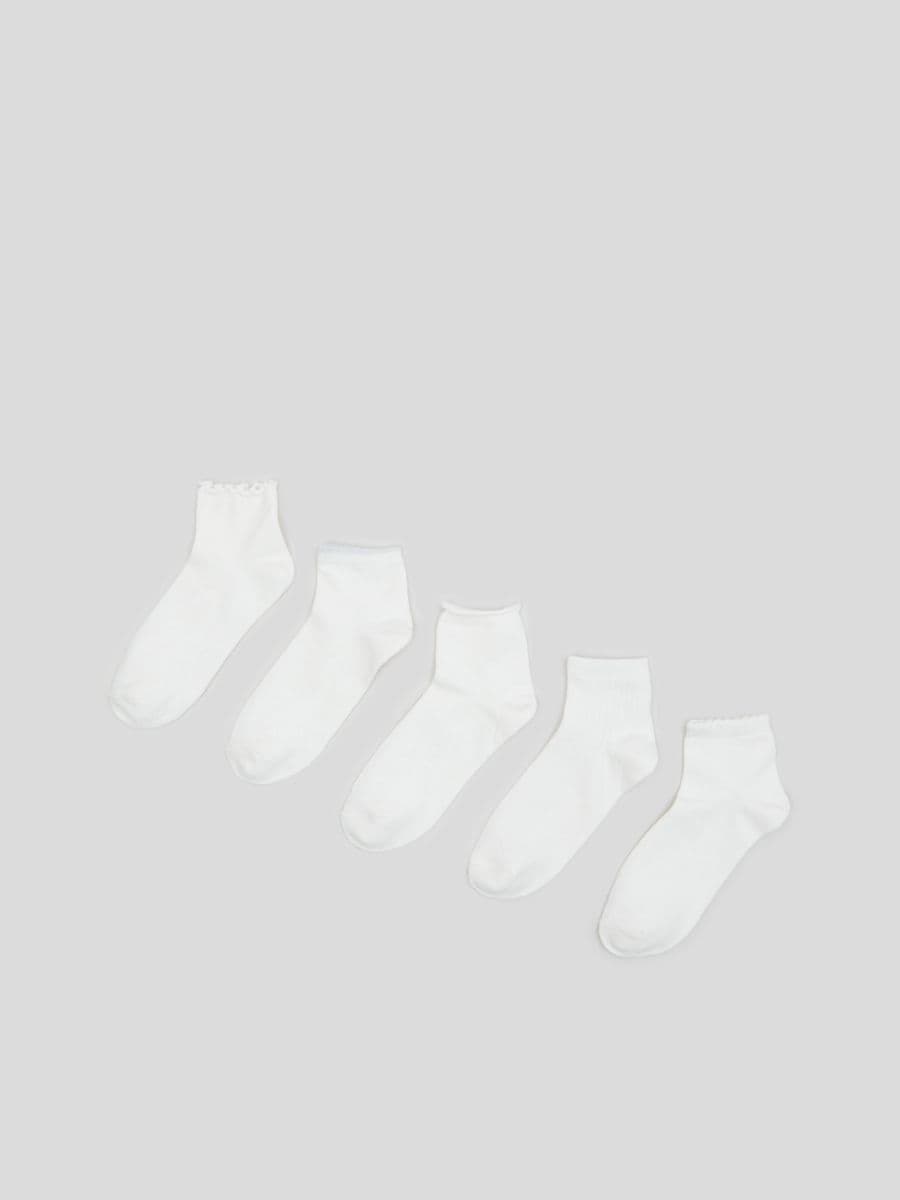 5 pár zokni - krémszínű - SINSAY