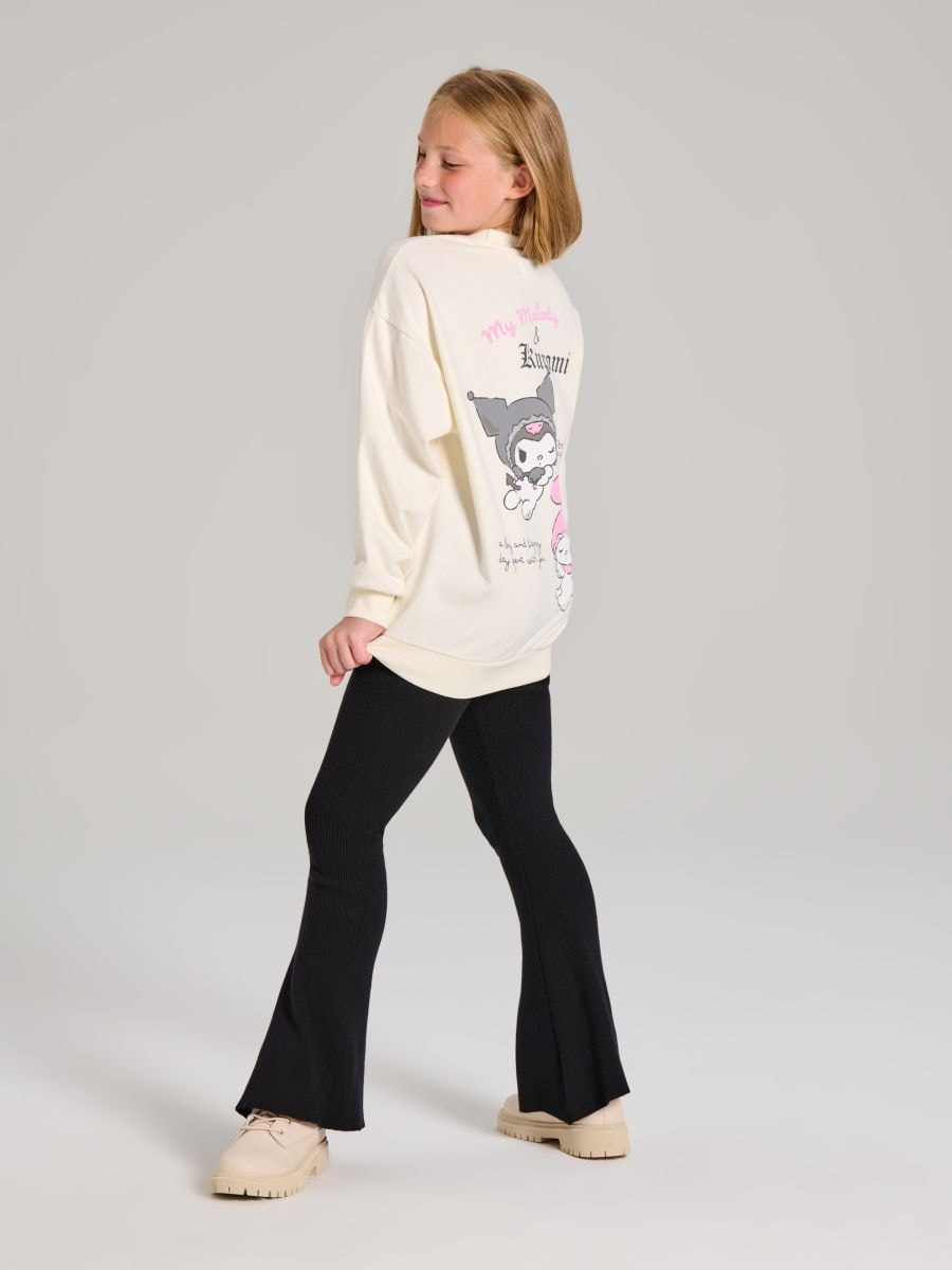 Felpa con scollo crewneck Hello Kitty - panna - SINSAY