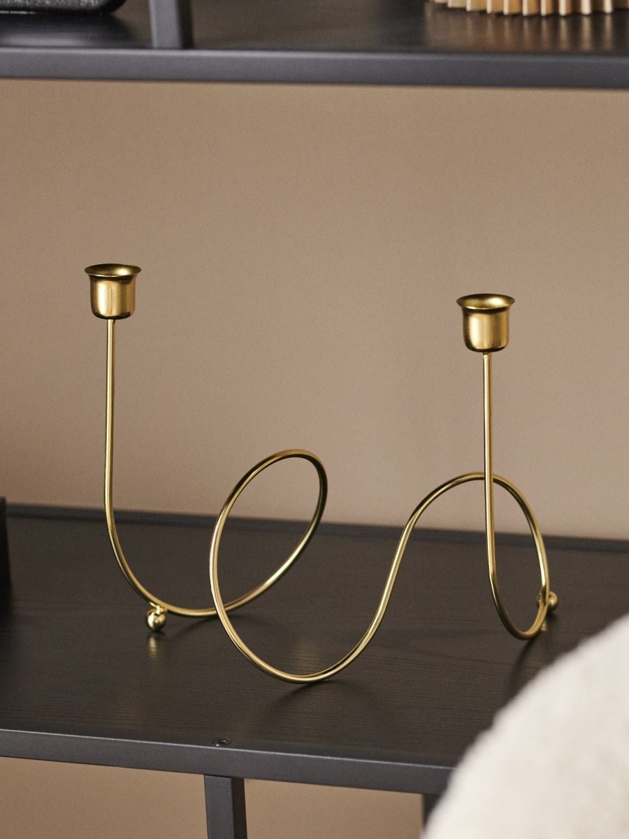 Držalo za sveče - zlata - SINSAY