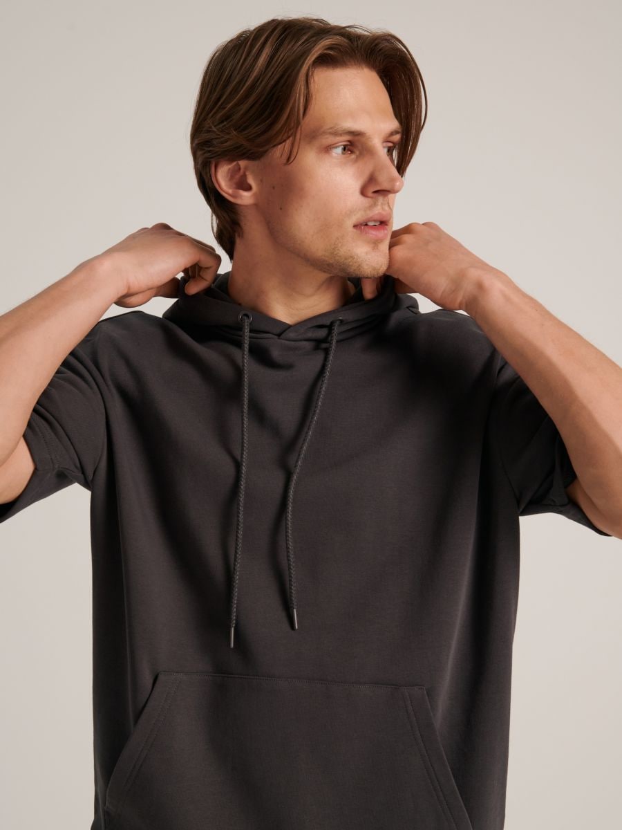 Hoodie with pouch pocket - other - SINSAY