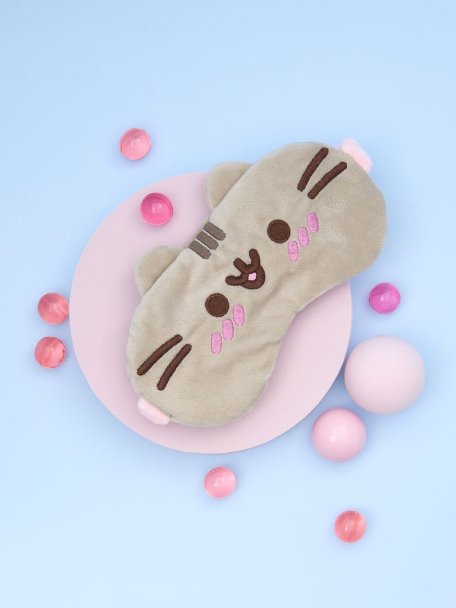 Maska do spania Pusheen - beżowy - SINSAY