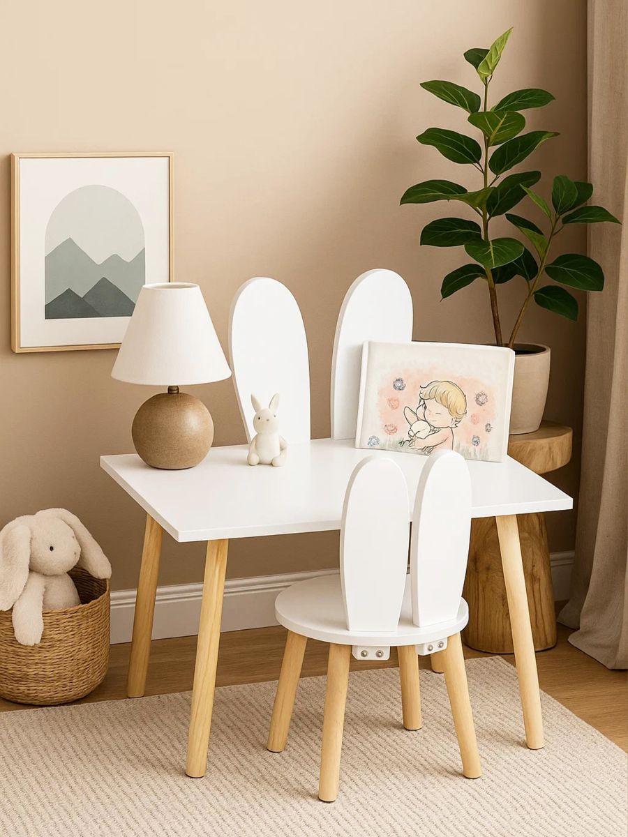 Dječiji sto i stolica - bijelo - SINSAY