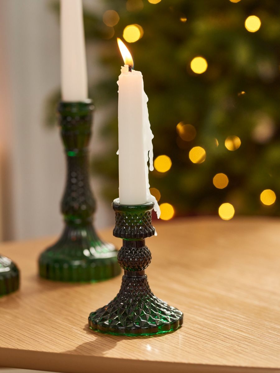 Candle holder - dark green - SINSAY