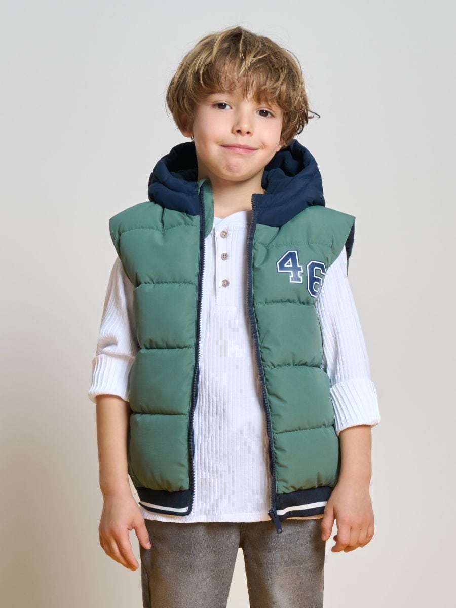 Puffer prsluk - green spruce - SINSAY
