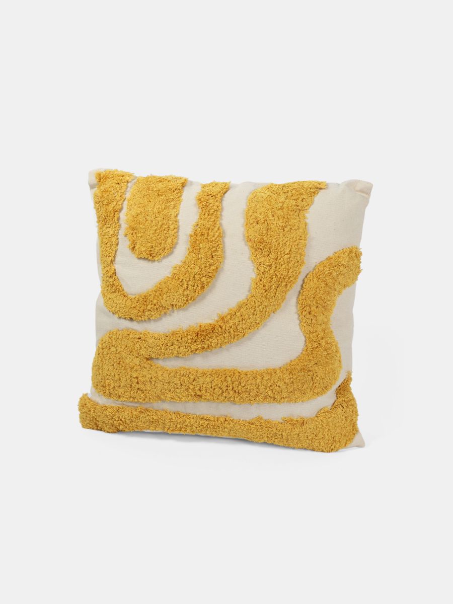 Pernă decorativă cu model texturat - galben - SINSAY