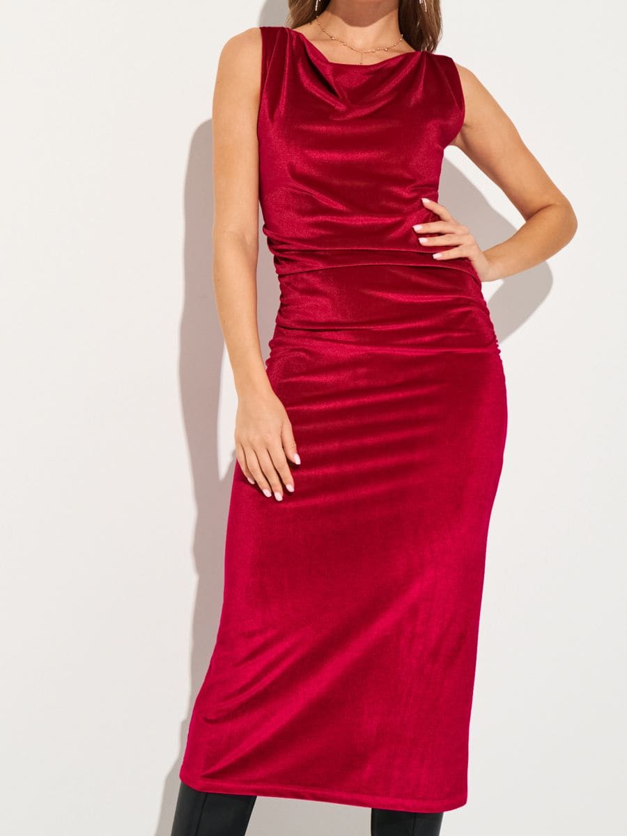 Sukienka maxi syrenka - czerwony - SINSAY