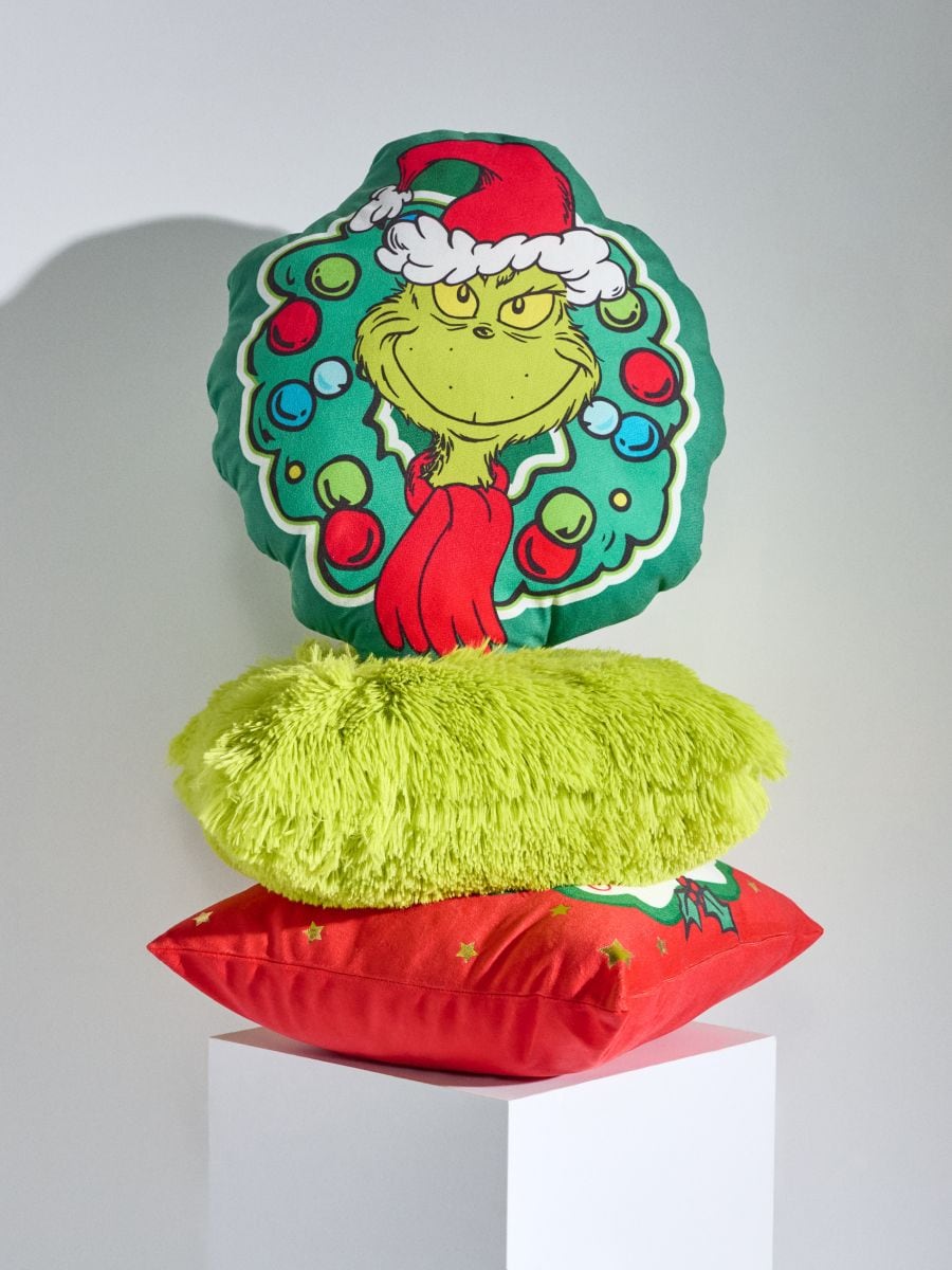 Kissen mit Weihnachtsmotiv Grinch - Mehrfarbig - SINSAY