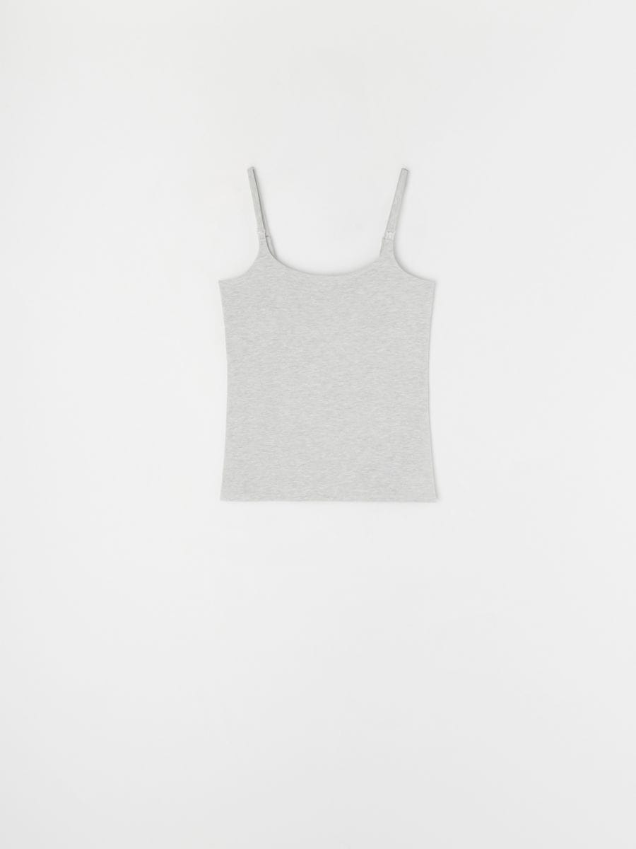 Бавовняна футболка - сірий - SINSAY