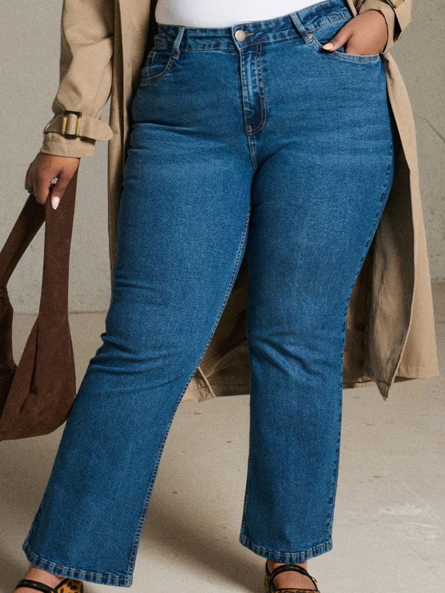 Bootcut farmerke - plavi džins - SINSAY