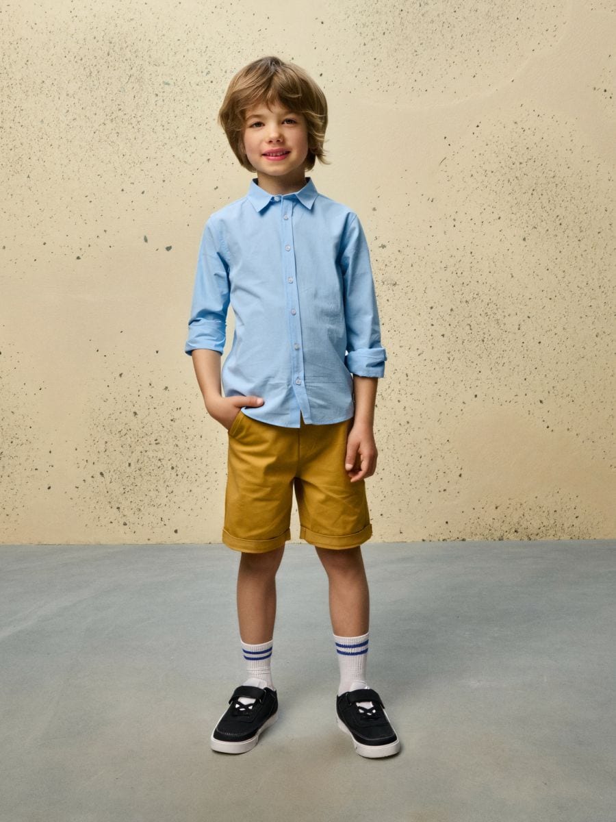Pantaloni scurți din denim - galben-muștar - SINSAY