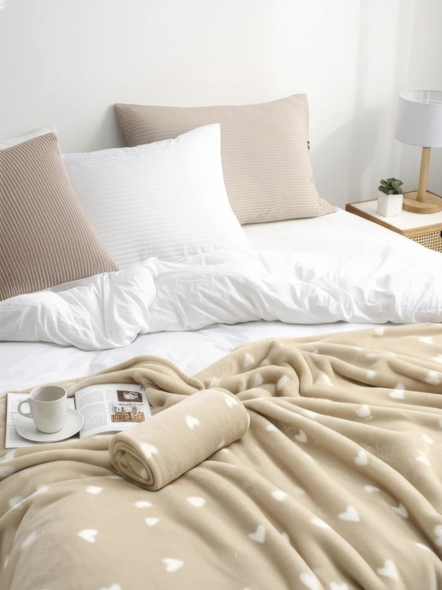 Preproga s srčki - bež - SINSAY