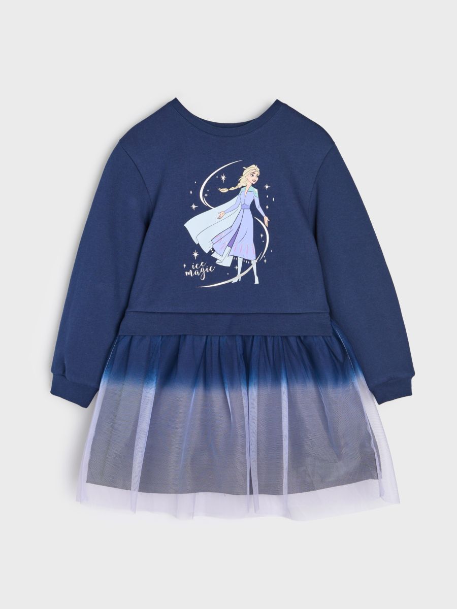 Sukienka dresowa z tiulem Frozen - wielobarwny - SINSAY