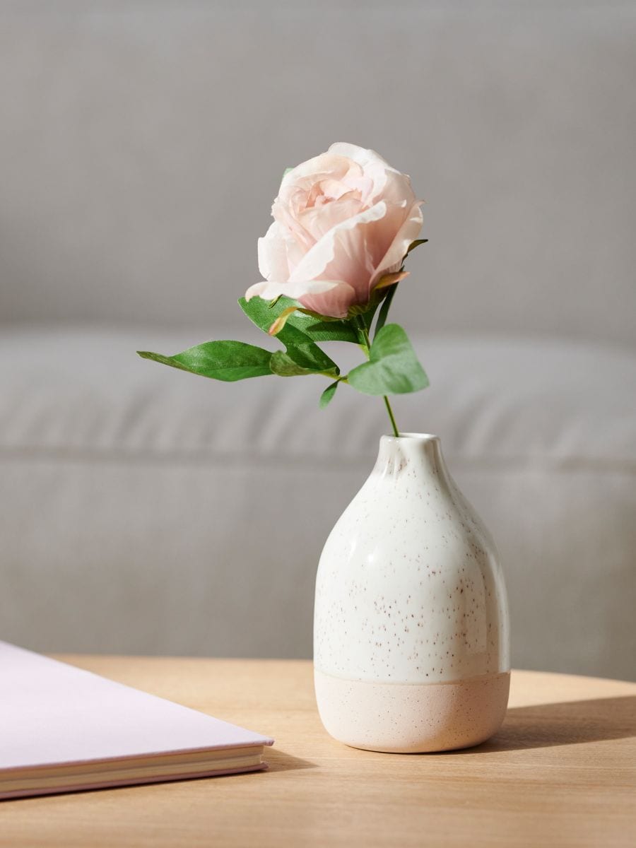 Vaza za cvetje - bela - SINSAY