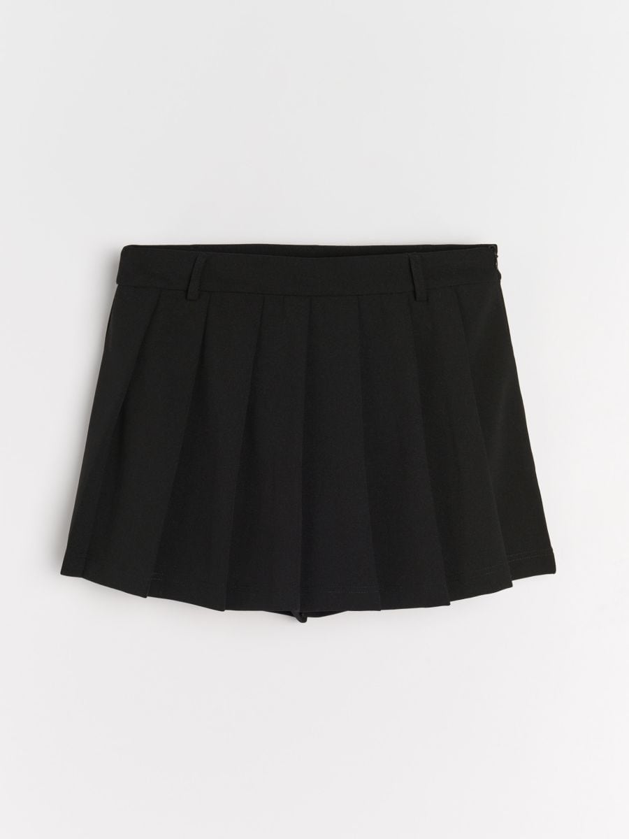 Kraťasová sukně - černá - SINSAY