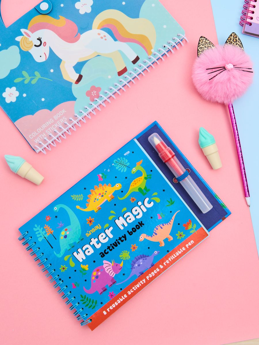 Wasser-Malbuch mit Pinsel - Blau - SINSAY