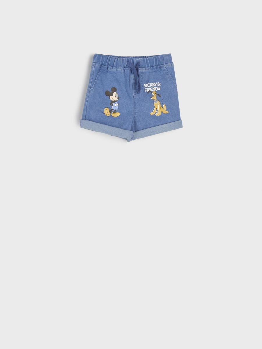 Kratke pantalone Mickey Mouse - plavi džins - SINSAY