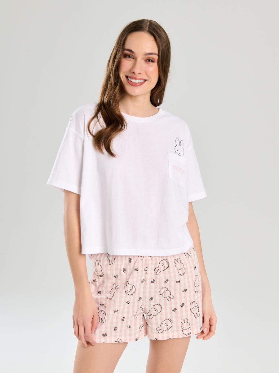 Zweiteiliger Baumwollpyjama Miffy - Weiß - SINSAY