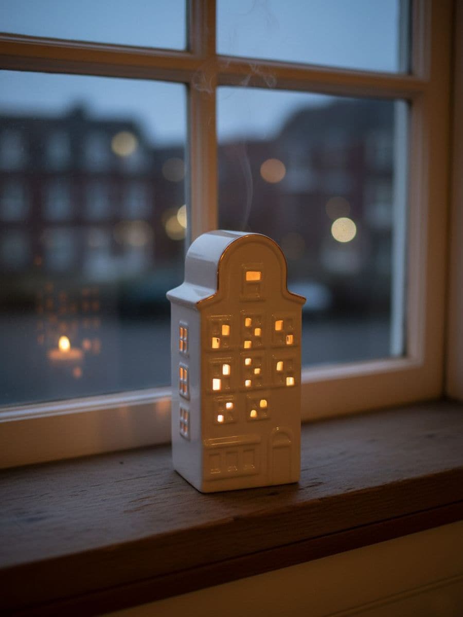 Lampka LED świąteczna w kształcie domku - biały - SINSAY