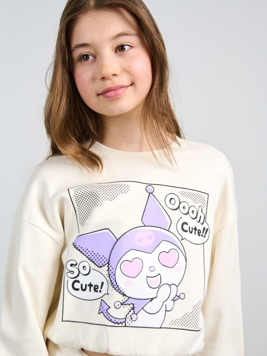 Maglione in cotone Kuromi - panna - SINSAY